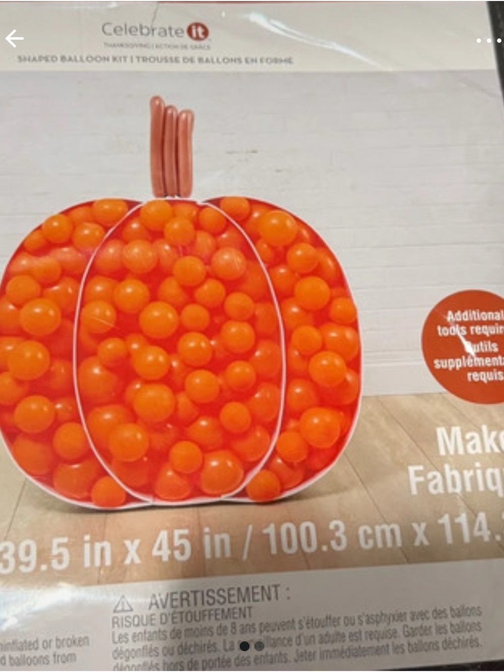 Celebrate It Bright Orange Pumpkin Balloon Kit